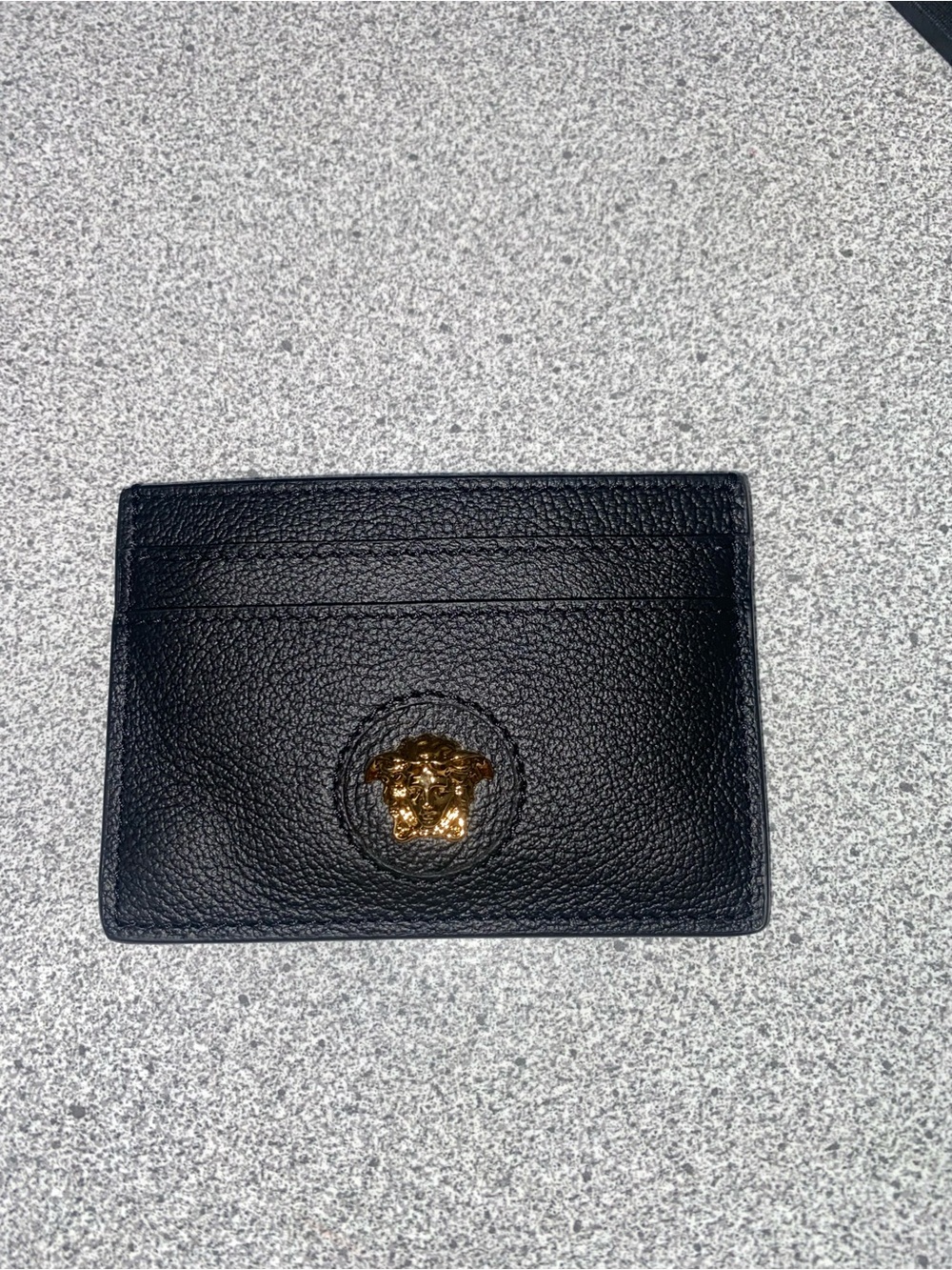 Versace La Medusa Black Leather Card Holder All Inclusive NWT - Picture 3 of 12